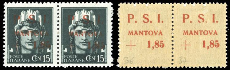 MANTOVA 1945 - 1,85 lire su 15 ... 