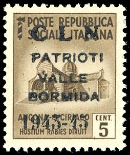 VALLE BORMIDA 1945 - 5 cent., ... 