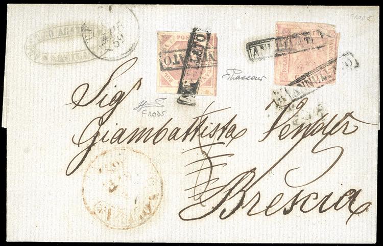 1859 - 1 grano rosa lillaceo, I ... 