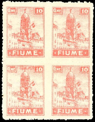 FIUME 1919 - 10 cent. Allegorie e ... 