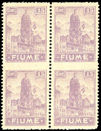 FIUME 1919 - 15 cent. Allegorie e ... 
