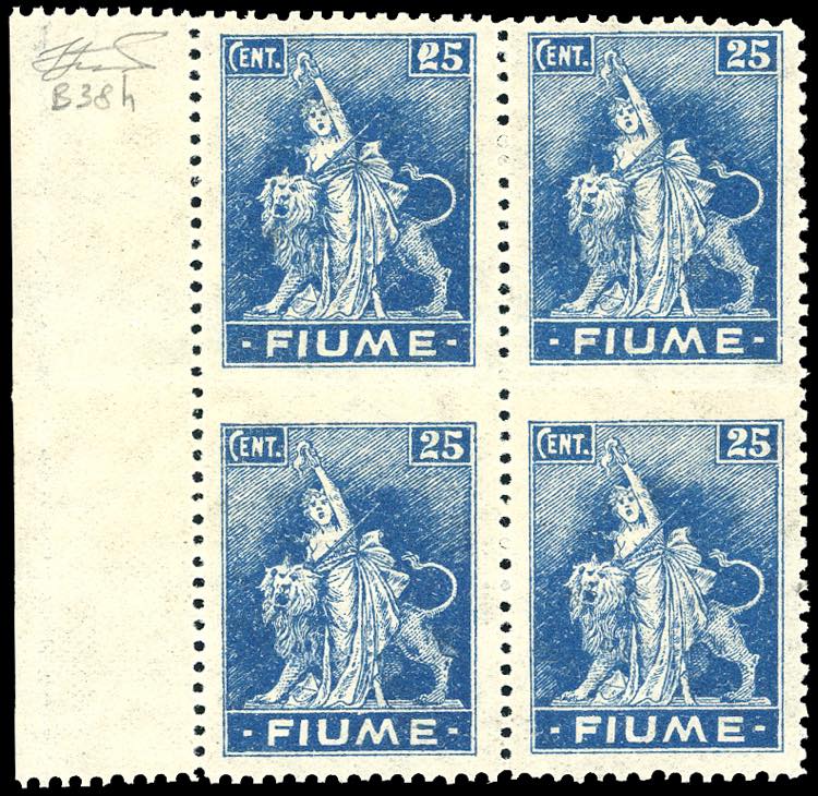 FIUME 1919 - 25 cent. Allegorie e ... 