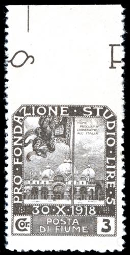 FIUME 1919 - 3 cor. Plebiscito, ... 