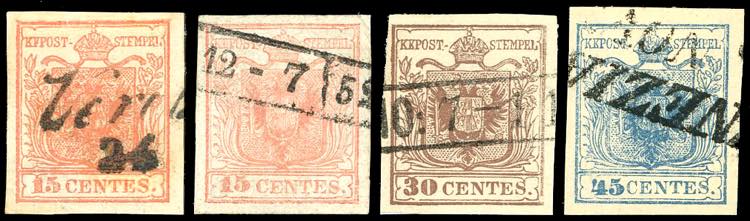 1851 - Carta a coste verticali, ... 