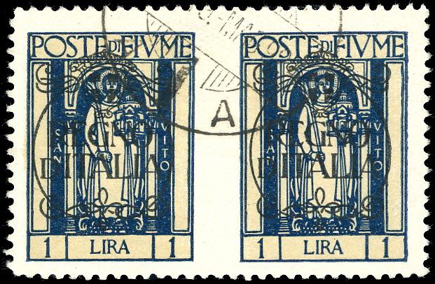 FIUME 1924 - 1 lira soprastampato ... 