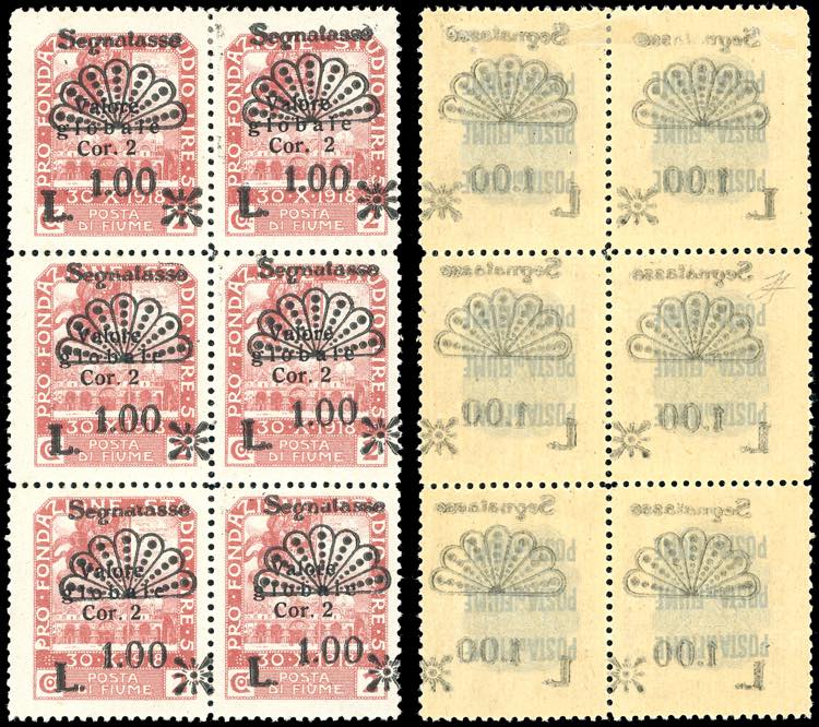 FIUME SEGNATASSE 1921 - 1 lira su ... 