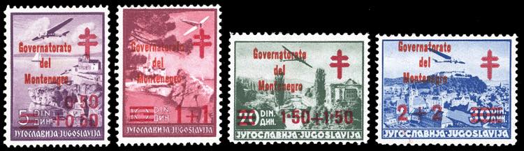 MONTENEGRO 1942 - Croce Rossa, ... 