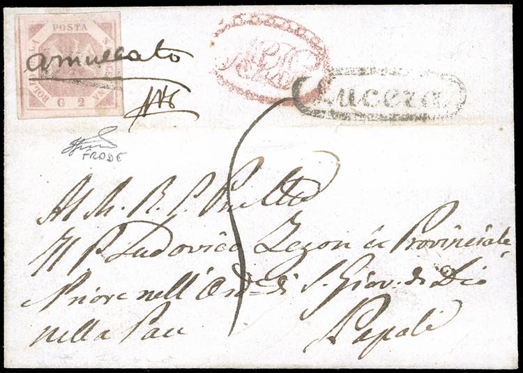 1858 - 2 grana rosa chiaro, III ... 