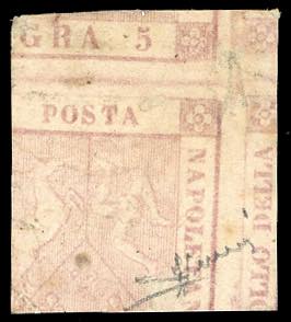 1858 - 5 grana rosa brunastro, I ... 