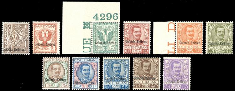 1903 - Floreale soprastampati, ... 