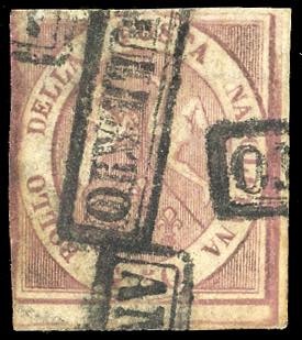 1858 - 50 grana rosa lillaceo ... 