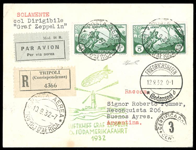 POSTA AEREA 1932 - 5 lire Soggetti ... 