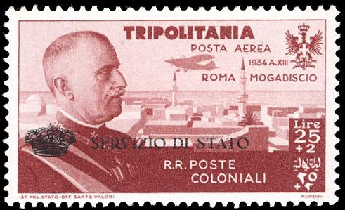 SERVIZIO AEREO 1934 - 25 + 2 lire ... 
