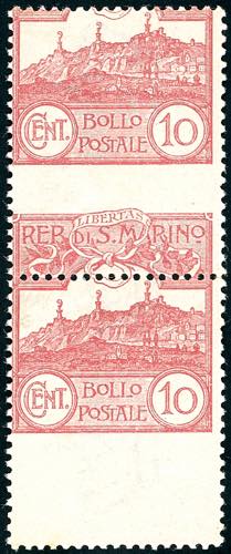 1903 - 10 cent. Veduta, coppia ... 