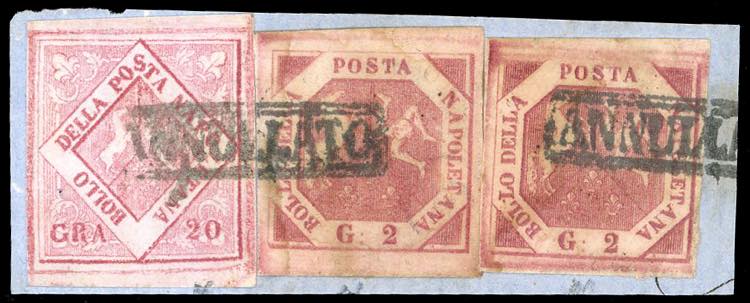 1860 - 20 grana rosa brunastro, ... 