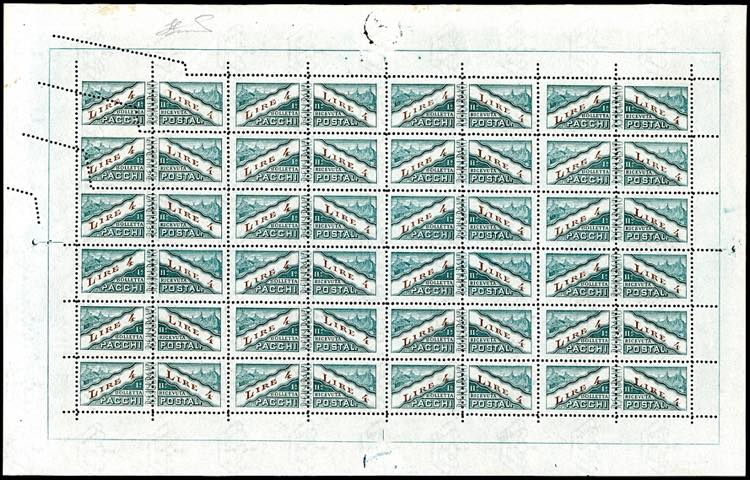 1945 - 4 lire, filigrana corona ... 