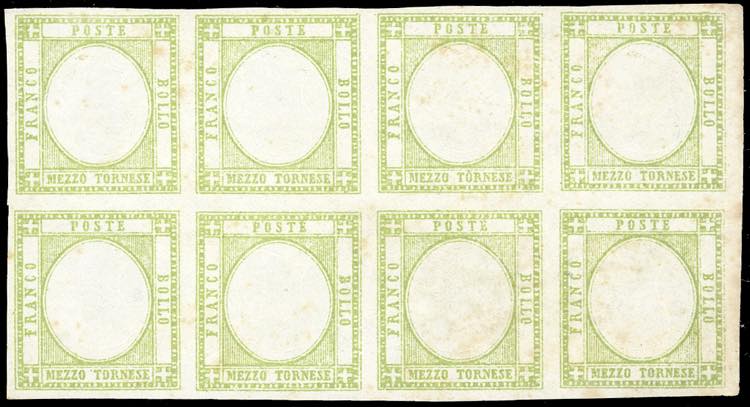 1861 - 1/2 tornese verde giallo, ... 