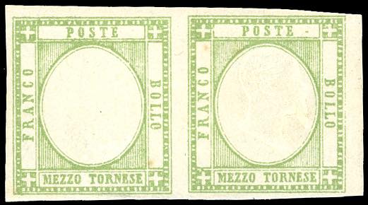 1861 - 1/2 tornese verde, coppia ... 