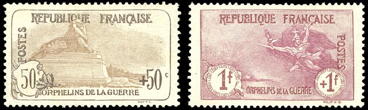 FRANCIA 1917/19 - 50 + 50 cent. e ... 