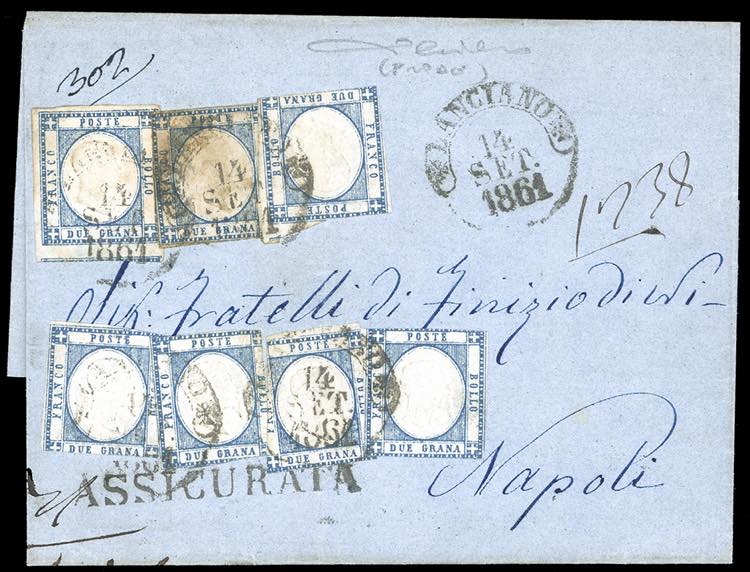 1861 - 2 grana azzurro (20b), ... 