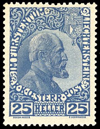 LIECHTENSTEIN 1912 - 25 h. ... 