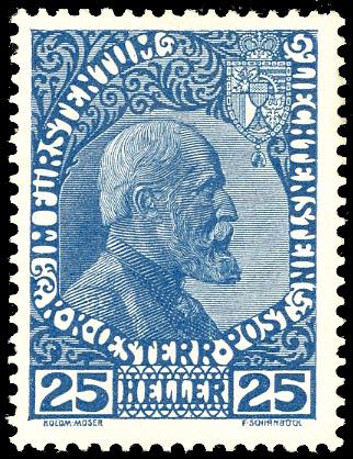LIECHTENSTEIN 1912 - 25 h. ... 