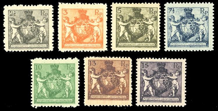LIECHTENSTEIN 1921 - Stemma, dent. ... 