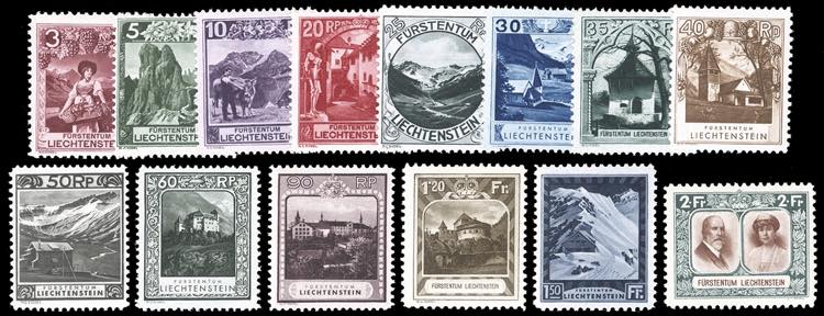 LIECHTENSTEIN 1930 - Soggetti ... 