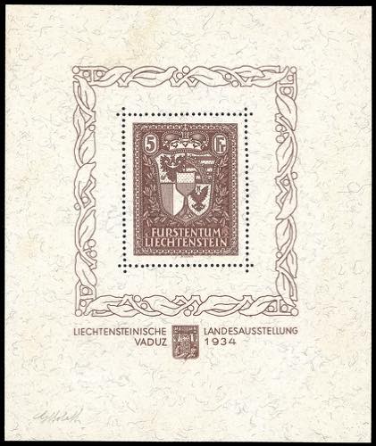 LIECHTENSTEIN FOGLIETTI 1934 - 5 ... 