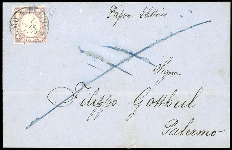 1861 - 5 grana rosa lilla (21b), ... 