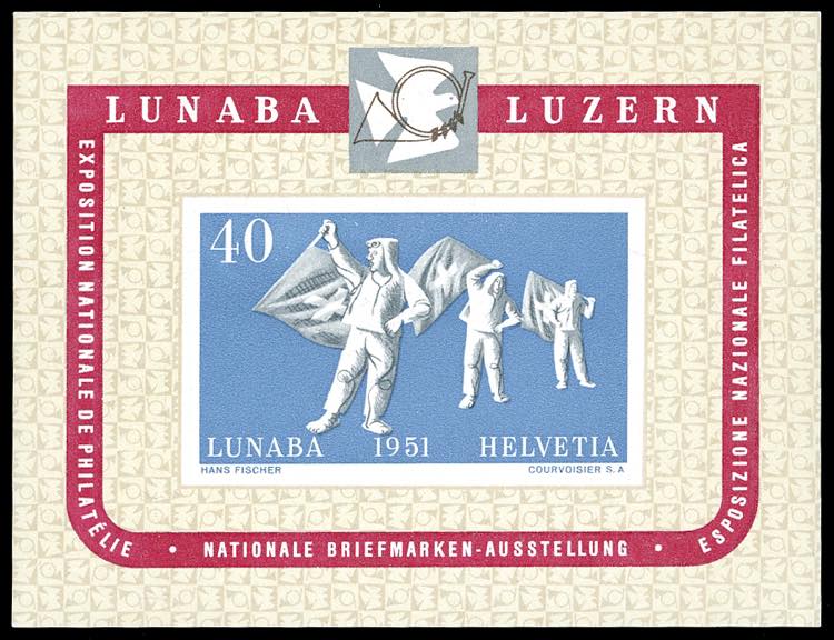 SVIZZERA FOGLIETTI 1951 - Lunaba, ... 