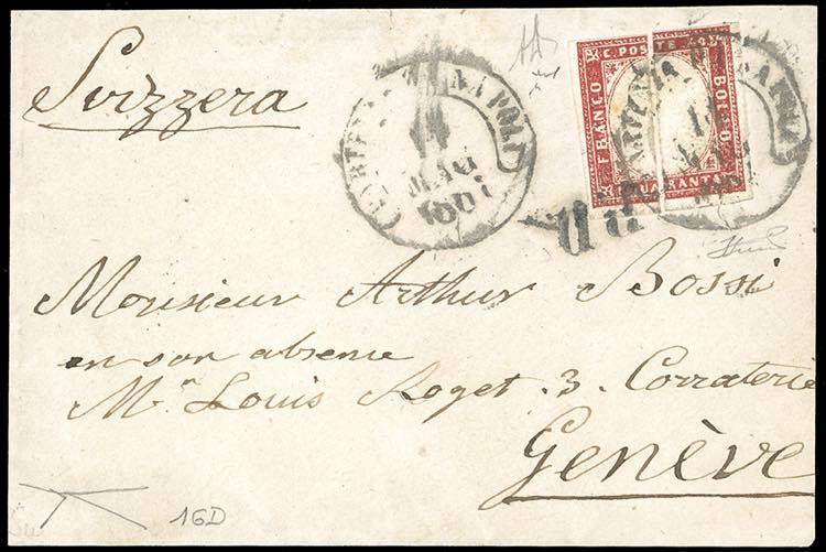 1861 - 40 cent. rosso carminio, IV ... 