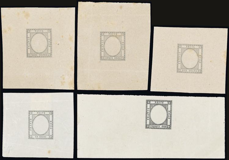 1861 - Prove della pietra in nero ... 