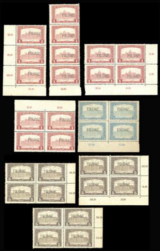 FIUME 1918/19 - 75 f. blocco di ... 