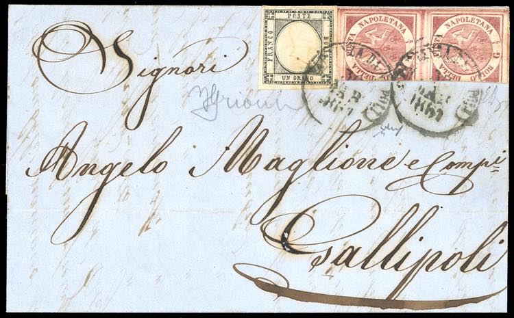 1861 - 1/2 grano carminio, II ... 