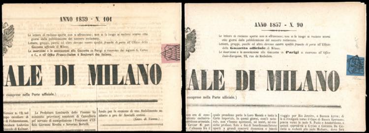 1857/59 - 6 cent. rosa vivo (1), ... 