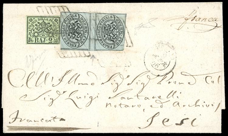 1856 - 1/2 baj grigio azzurro, ... 