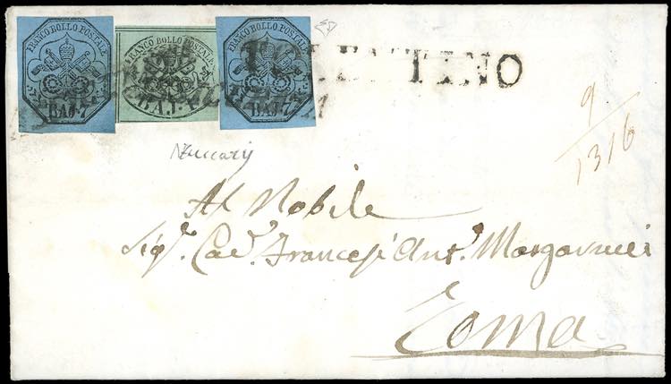 1853 - 1 baj verde grigiastro, 7 ... 