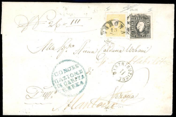 1860 - 3 soldi nero, II tipo (29), ... 