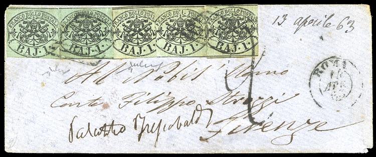 1863 - 1 baj, tre esemplari verde ... 