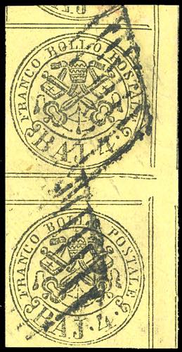 1864 - 4 baj giallo (5A), coppia ... 