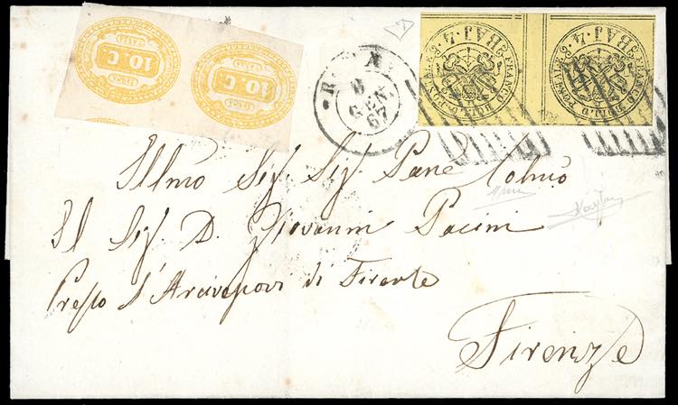 1867 - 4 baj giallo (5A), coppia ... 