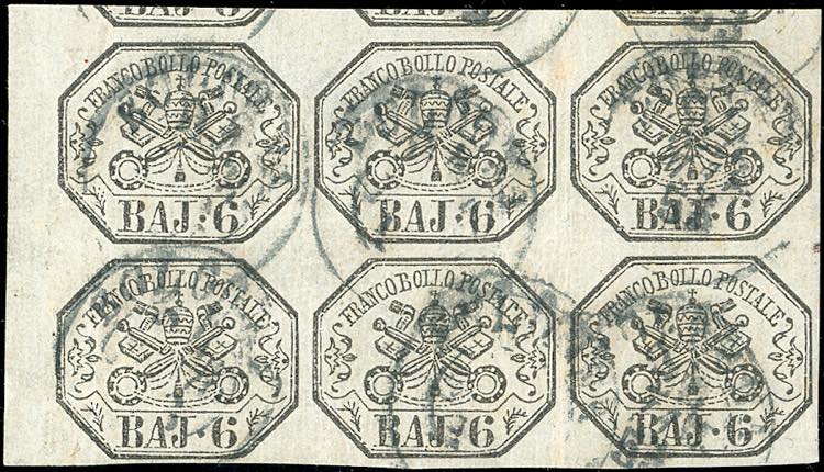 1852 - 6 baj grigio (7a), blocco ... 