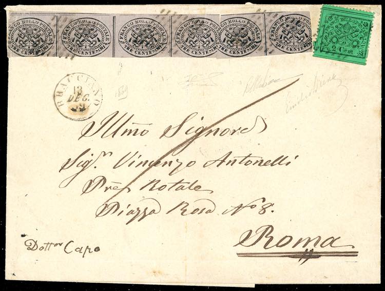 1869 - 3 cent. grigio rosa, ... 