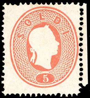 1861 - 5 soldi rosso (33), nuovo, ... 