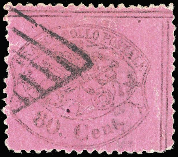 1868 - 80 cent. rosa carminato, ... 