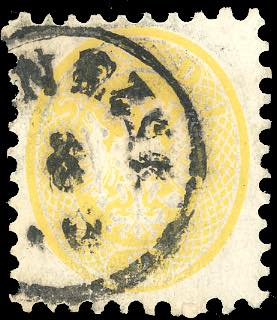 1864 - 2 soldi giallo, dent. 9 1/2 ... 