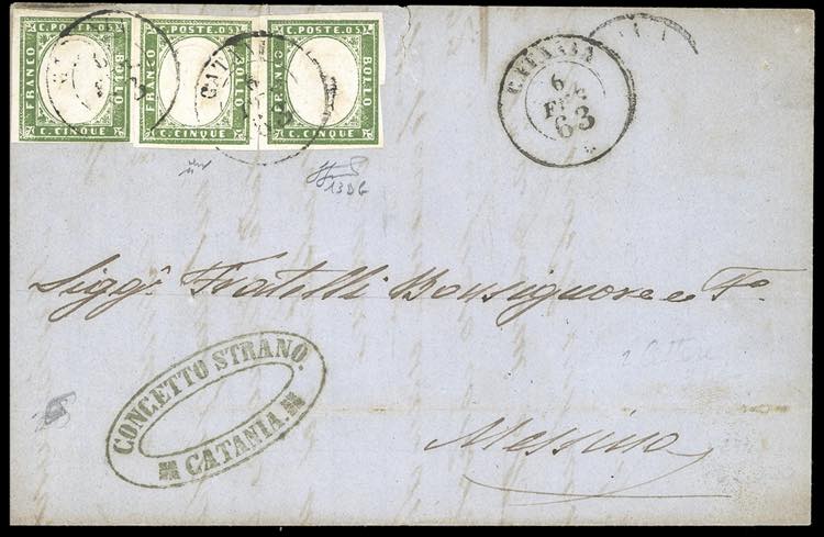 1863 - 5 cent. verde giallastro ... 