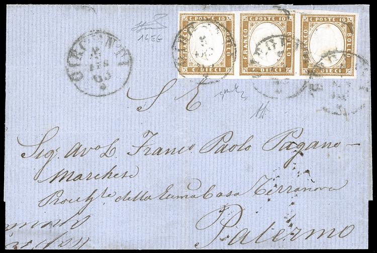 1863 - 10 cent. bistro scuro ... 