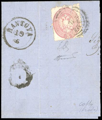 1865 - 5 soldi rosa, esemplare ... 